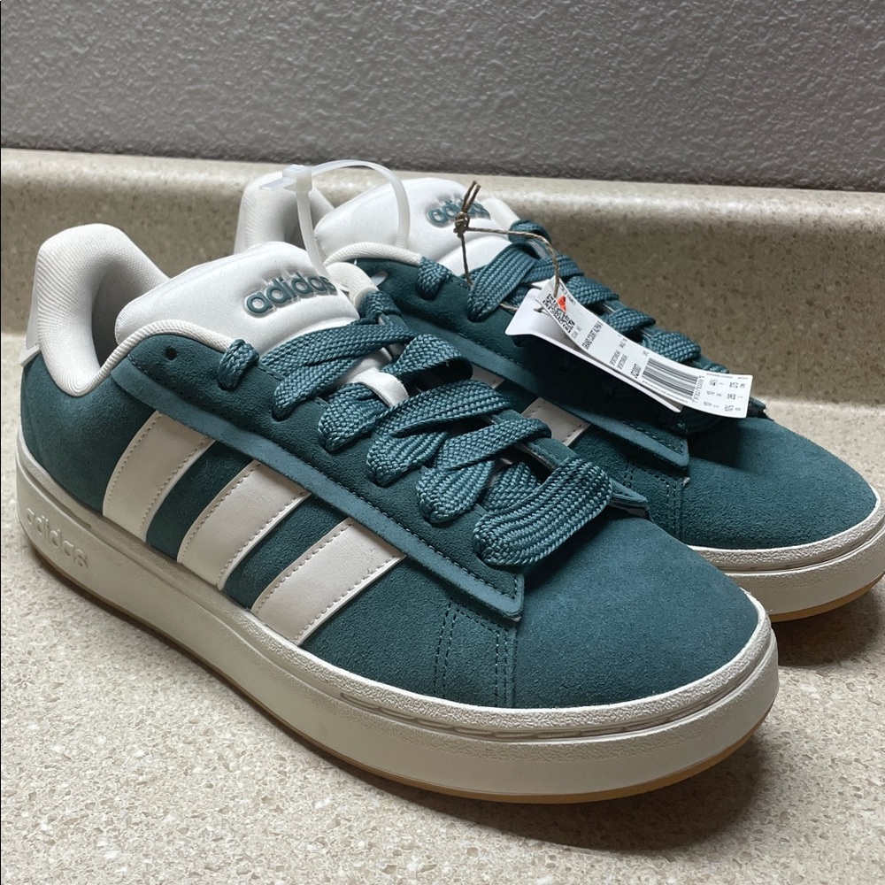 Adidas Classic Green/White Sneakers. Grand Court Alpha Size 10.5 NWT